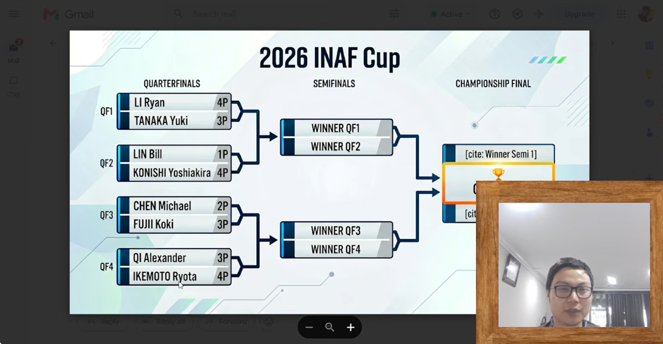 North Americans Go 3–1 as Chen Upsets Fujii in INAF Cup Opener