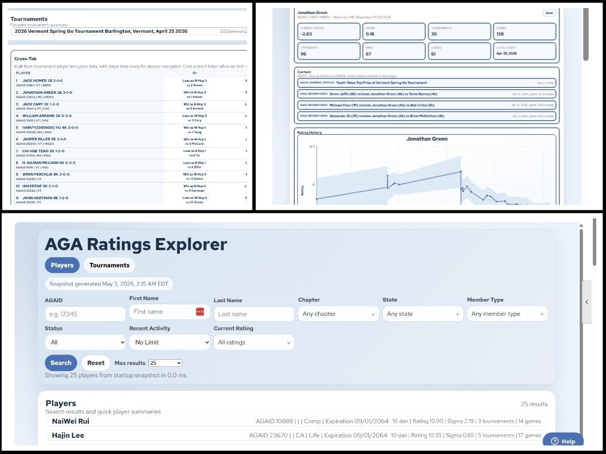 AGA Ratings Get an Upgrade: Faster Reports, New Tools, and a Better Player Experience